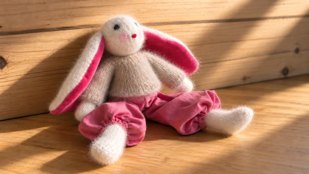 feltly handgestrickte hasen